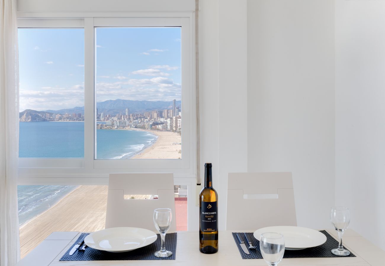 Apartment in Benidorm - Brilliant Panoramic Front line apartment Veracruz Levante (R099)